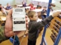 Photo of radiation monitoring at a school in Babchin, Belarus