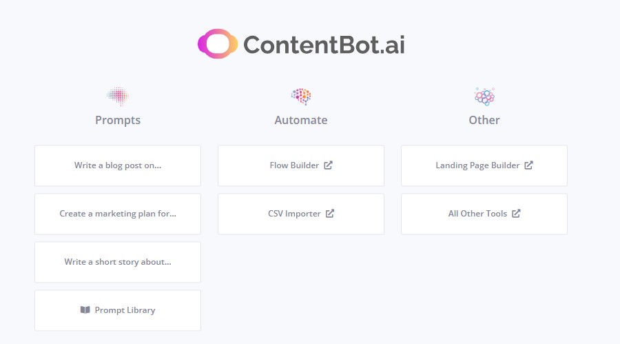 ContentBot AI Copywriting Tools