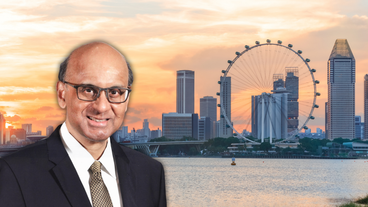 PM جدید سنگاپور در مقابل خط افق شهر قرار گرفته است