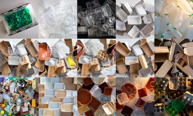 Montage of a collection of recyclable materials