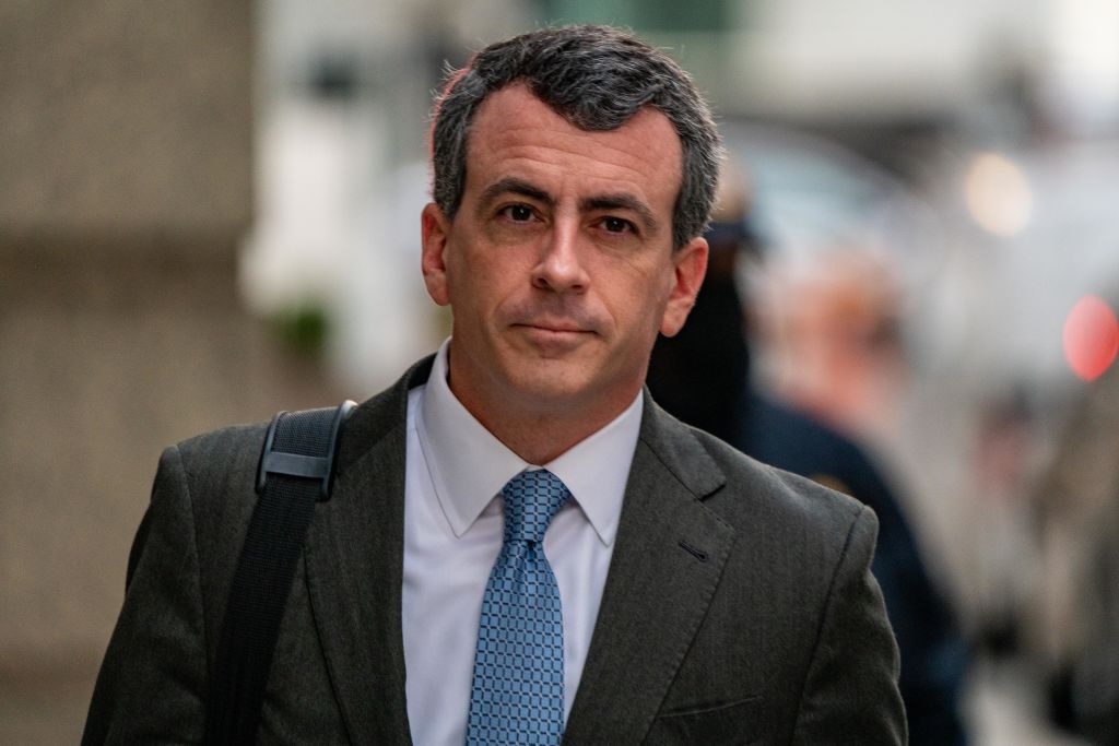 Christian Everdell arriving at the Thurgood Marshall United States Courthouse as part of the Ghislaine Maxwell trial (David Dee Delgado/Getty Images)