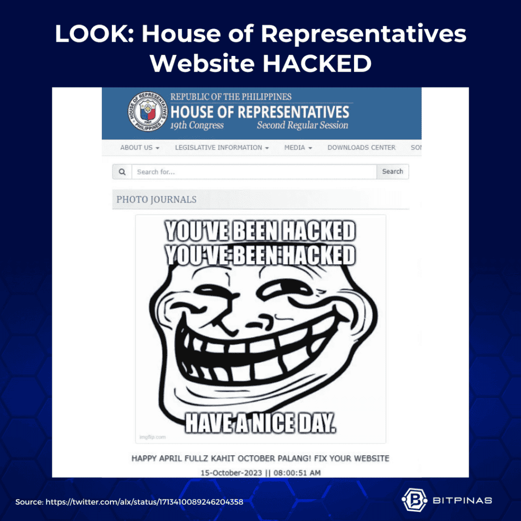 Photo for the Article - Philippine House of Representatives Website Hacked by "3MUSKETEERZ"