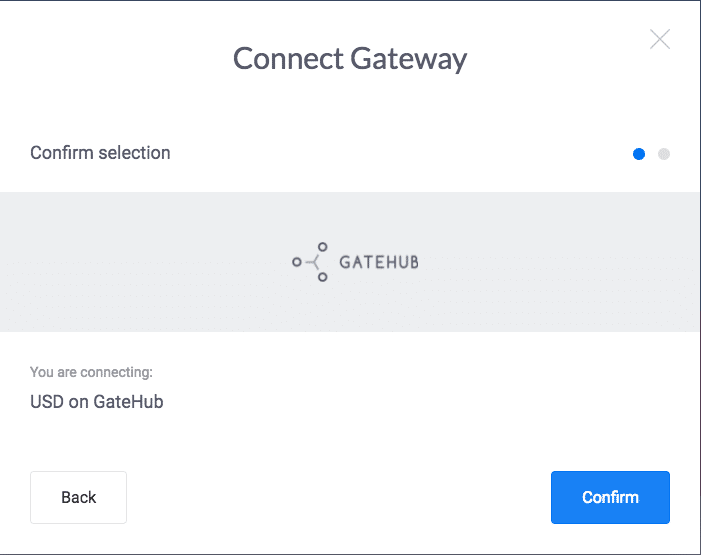 Επιβεβαιώστε το Gateway Gatehub
