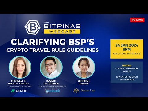 شفاف سازی رهنمودهای «قاعده سفر» رمزنگاری BSP | BitPinas Webcast 36