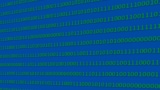 Image of a long string of random-appearing 1's and 0's on a blue background