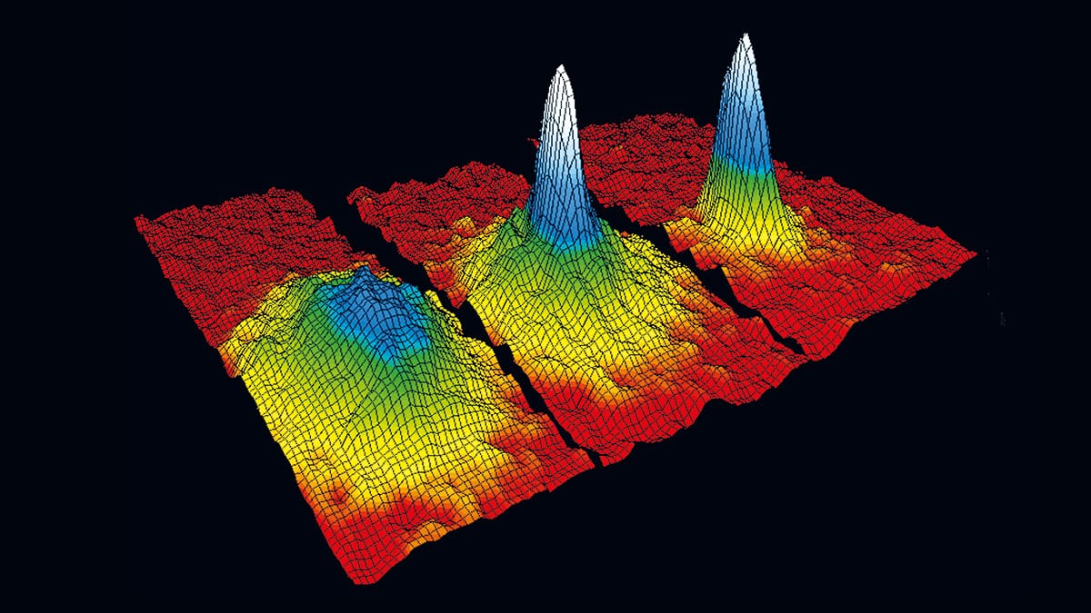 Un condensato di Bose-Einstein emerge da una nuvola di atomi freddi di rubidio